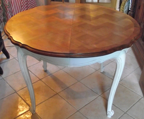 vintage french round provencal style table